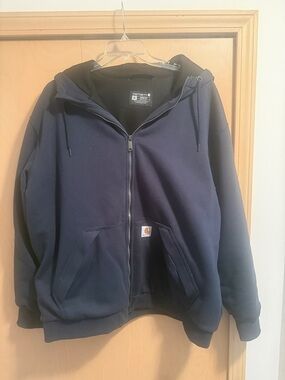 Maersk Carhartt Navy Zip-Up Hooded Work Sweatshirt